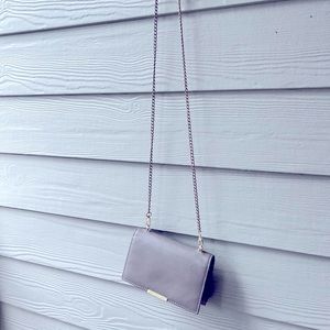 Gray mini crossbody bag